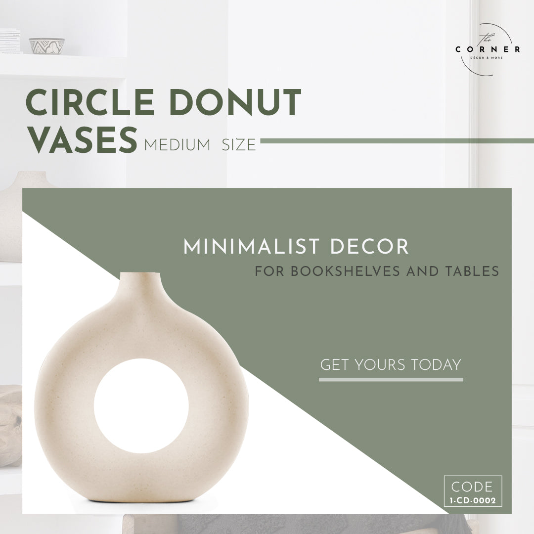 Circle Donut Ceramic Vase