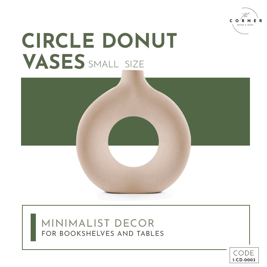 Circle Donut Ceramic Vase