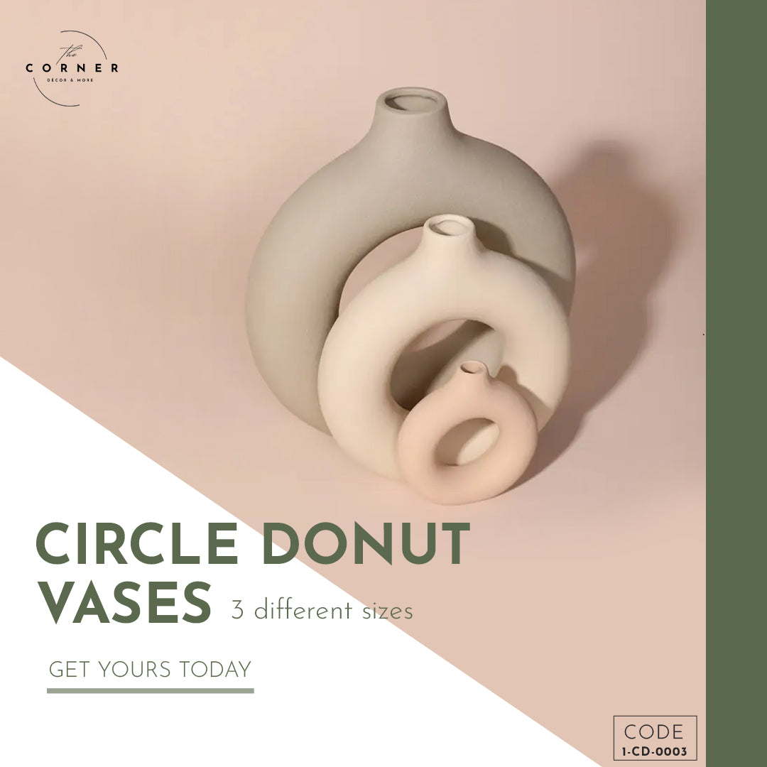 Circle Donut Ceramic Vase