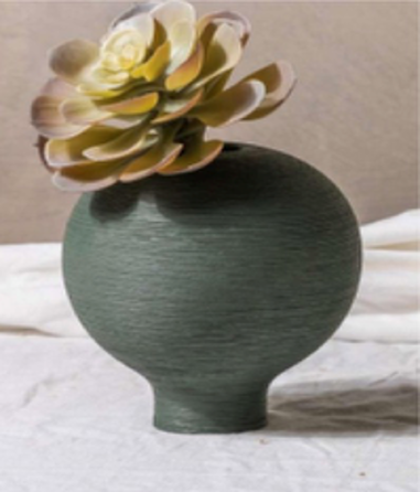 Contemporary Globe-Shaped Ceramic Vase
